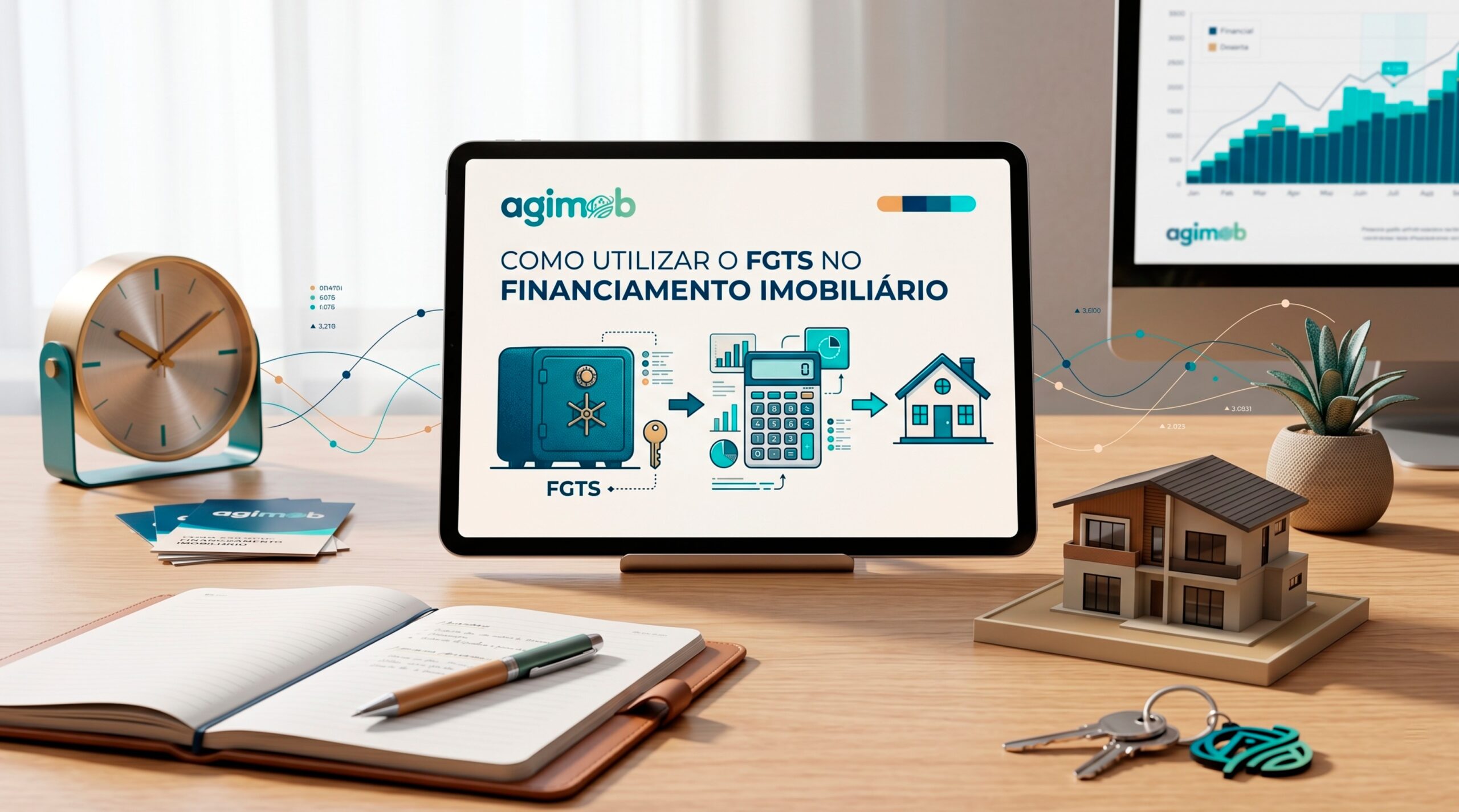Use o seu FGTS no financiamento imobiliário para dar entrada ou reduzir parcelas. Aprenda as regras, veja exemplos práticos e simule agora com a Agimob!